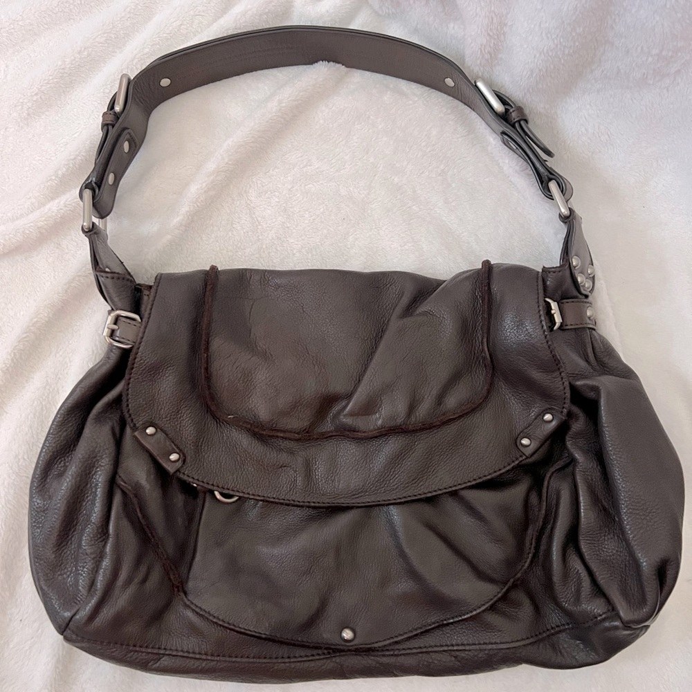Kenneth Cole Brown Leather Shoulder Bag
